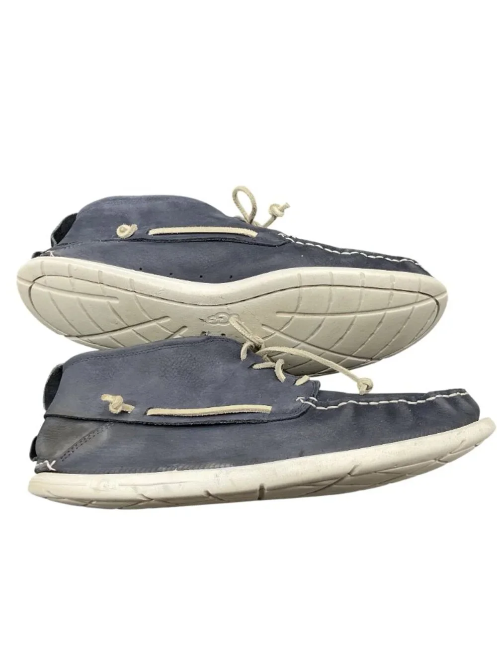 Ugg Blue Suede Chucka Shoes Sz 12 Moc Beach Leather Style# 10015002 Mens